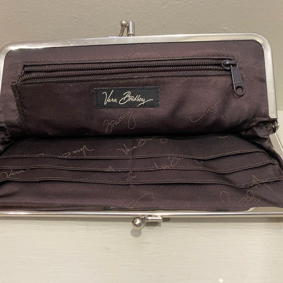 Vera Bradley Double Kiss Clasp Closure Wallet Clutch - Picture 2 of 3